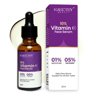CARETRY BEAUTY Face Serum Vitamin C – 10% Vitamin C + Niacinamide & Hyaluronic Acid | Brightens, Reduces Pigmentation, Fades Fine Lines & Boosts Glow | Vit C Serum for Men & Women 30 ml